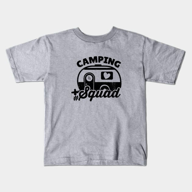 Camping Squad Kids T-Shirt by BadrooGraphics Store